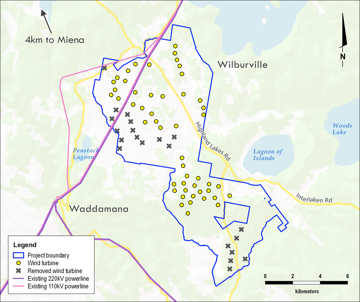 St Patricks Plains Wind Farm wind turbine layout revision January 2021